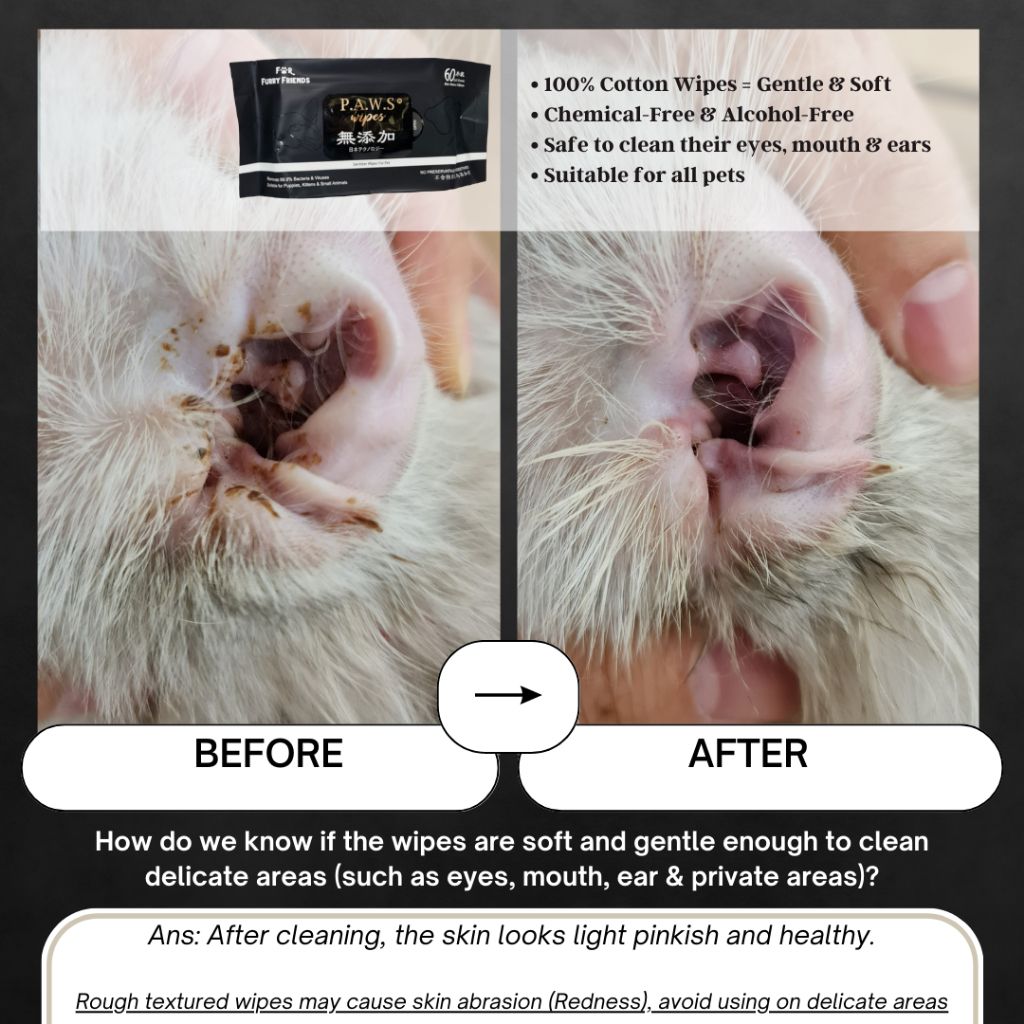 P.A.W.S Wipes can clean ears too