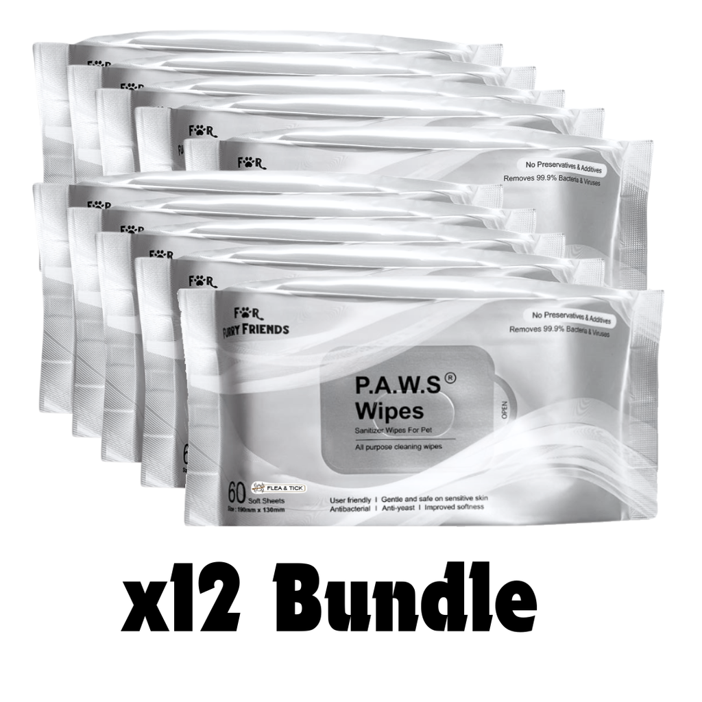 flea & tick repellent wipes x12